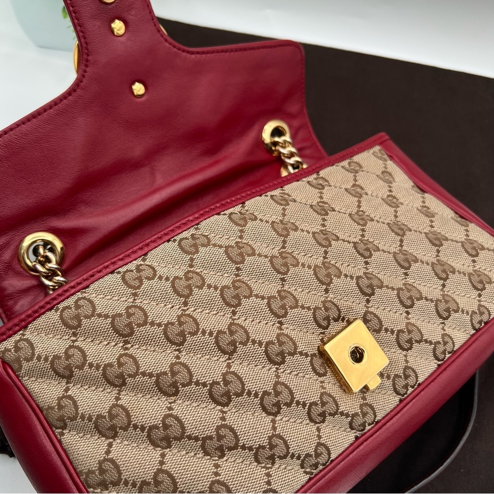 Gucci Mormont Diagonal GG quilted brown shoulder bag ❤️ - Picture 8 of 11